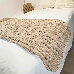 Chunky knit blanket for sale  Delivered anywhere in USA 
