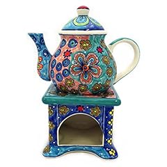 Teekanne keramik handbemalt gebraucht kaufen  Wird an jeden Ort in Deutschland