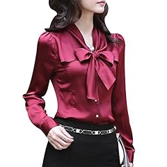 Women satin blouse for sale  Delivered anywhere in UK