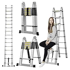 Aluminum Telescoping Telescopic Ladder 5M/16.5Ft A for sale  Delivered anywhere in USA 
