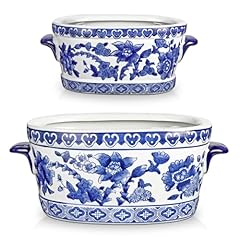 Blue white ceramic for sale  Delivered anywhere in USA 