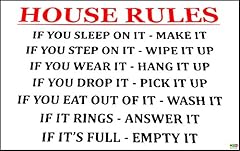 Funny house rules for sale  Delivered anywhere in UK