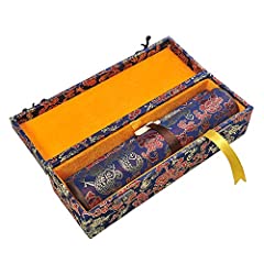 Blank Hand Scroll with Silk Brocade Box Chinese Xuan, used for sale  Delivered anywhere in Canada