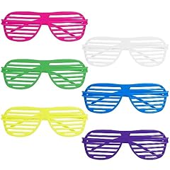 6pcs neon glasses for sale  Delivered anywhere in Ireland