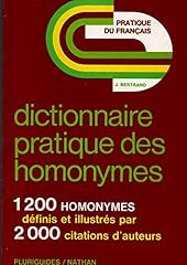 Dictionnaire pratique homonyme d'occasion  Livré partout en France