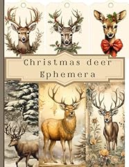 Christmas deer ephemera for sale  Delivered anywhere in USA 