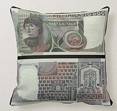 Pillow Cuscino Personalizzato 40X40 Meme Tributo Tributo BANCONOTA 10000 Lire DIECIMILA Lire Machiavelli - 1 Idea Regalo usato  Spedito ovunque in Italia 