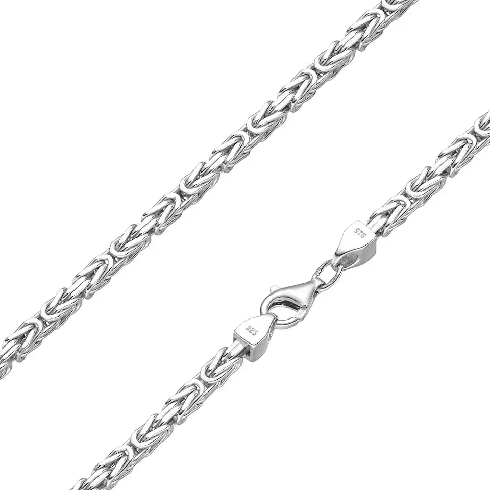 Koningsketting 3mm 925 zilver massief - lengte naar keuze - collier halsketting of armband tweedehands  