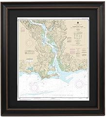 Framed nautical map for sale  Delivered anywhere in USA 