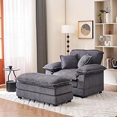 Corduroy overstuffed chaise for sale  Delivered anywhere in USA 