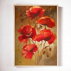 Vintage poppy canvas for sale  Delivered anywhere in USA 