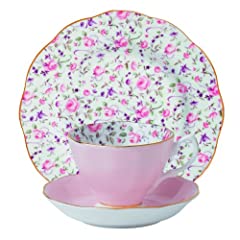 Used, Royal Albert Rose Confetti 3-Piece Set (Teacup, Saucer & Plate 8") for sale  Delivered anywhere in Canada