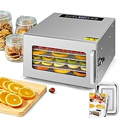 Kwasyo Stainless Steel Food Dehydrator, 6 Tray Fruit for sale  Delivered anywhere in UK