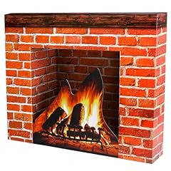 Christmas cardboard fireplace for sale  Delivered anywhere in USA 