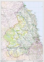 Northumberland county map for sale  Delivered anywhere in UK