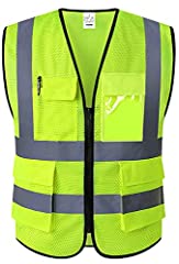 XIAKE Mesh Safety Vest High Visibility Reflective Vest for sale  Delivered anywhere in USA 