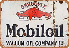 Metal sign mobiloil for sale  Delivered anywhere in USA 
