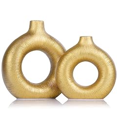 Gold ceramic vase for sale  Delivered anywhere in USA 