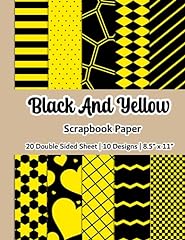 Black yellow scrapbook for sale  Delivered anywhere in UK