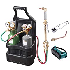 Yescom DOT Portable Weld Torch Tank Kit Twin Tote Oxygen, used for sale  Delivered anywhere in USA 