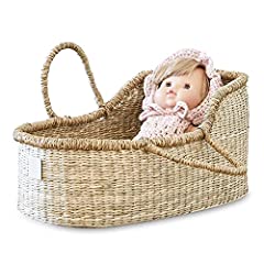 Bebe Bask - - Handmade Baby Doll Moses Basket - - 100% for sale  Delivered anywhere in USA 