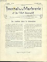 Journal marbrerie art d'occasion  Livré partout en France