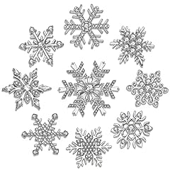 9pcs christmas snowflake for sale  Delivered anywhere in USA 