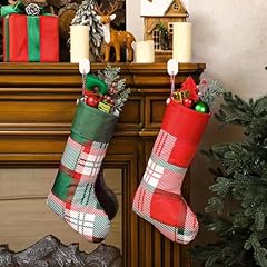 Realspring plaid christmas for sale  Delivered anywhere in USA 