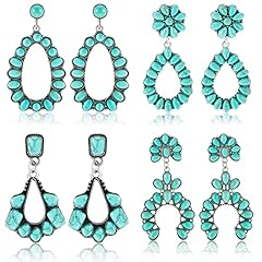 Turquoise oval earring for sale  Delivered anywhere in USA 