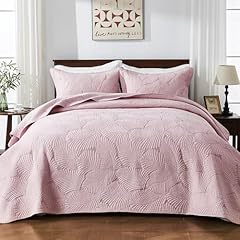 Qucover pink bedspread for sale  Delivered anywhere in UK