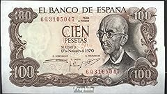 Usado, España Pick-No.: 152a bankfrisch 1970 100 Pesetas (billetes segunda mano  Se entrega en toda España 