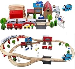 88pcs wooden train for sale  Delivered anywhere in UK