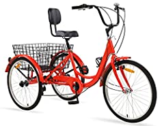 Adult Tricycles 7 Speed, Adult Tricycle Trikes 20/24/26 for sale  Delivered anywhere in USA 