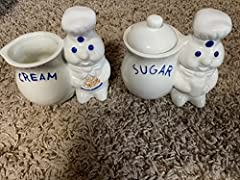 Pillsbury Doughboy Sugar and Creamer Set 2002 for sale  Delivered anywhere in USA 