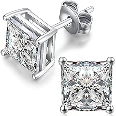 Diamond earrings square for sale  Delivered anywhere in UK