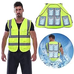 Cooling Safety Vest with 6 Ice Packs - Reflective Vest, used for sale  Delivered anywhere in USA 