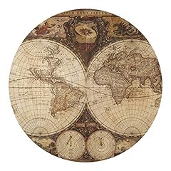 Vintage map round for sale  Delivered anywhere in USA 