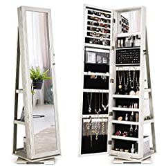 COSTWAY 3-in-1 Jewelry Cabinet, Lockable Jewelry Armoire for sale  Delivered anywhere in UK