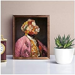 Used, QIUYOO Flower Head Surreal Vintage Portrait Canvas for sale  Delivered anywhere in Canada