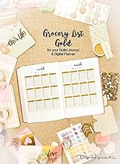 Printable Planner Grocery List Gold for your Planner for sale  Delivered anywhere in Canada