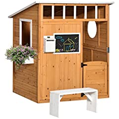 Outsunny wooden playhouse for sale  Delivered anywhere in USA 