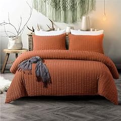 Terracotta seersucker bedding for sale  Delivered anywhere in UK