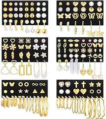 Pairs gold stud for sale  Delivered anywhere in USA 