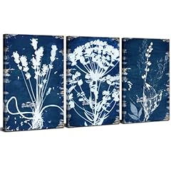Navy blue botanical for sale  Delivered anywhere in USA 