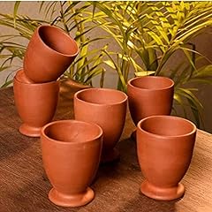KGN (Set of 6) Natural terracotta clay cups clay mud for sale  Delivered anywhere in Canada