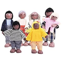 Dolls House People of 7 Black Wooden Small Dolls for for sale  Delivered anywhere in UK