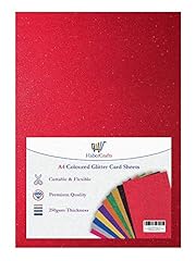 Red glitter card for sale  Delivered anywhere in UK