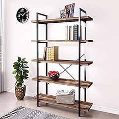 45MinST 5-Tier Vintage Industrial Style Bookcase/Metal, used for sale  Delivered anywhere in USA 