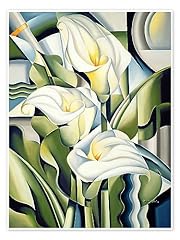 Cubist lilies poster usato  Spedito ovunque in Italia 