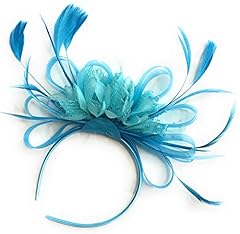 Light turquoise fascinator for sale  Delivered anywhere in UK
